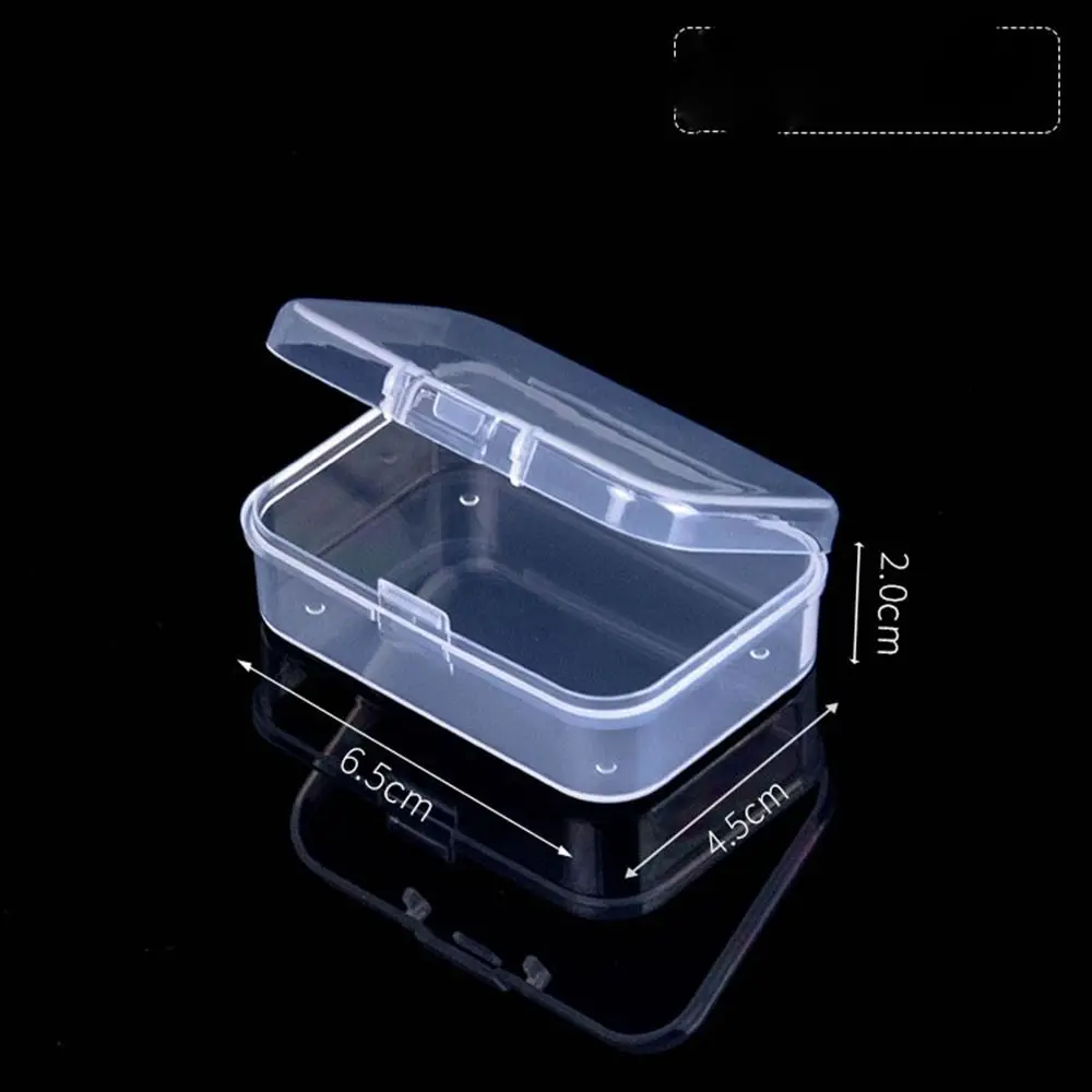 Hot Square Storage Box Plastic Transparent Small Items Case Fishing Tools Accessories Power Tools Holder