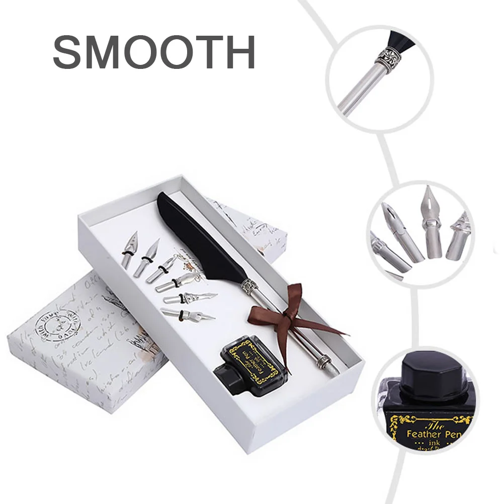 

1 комплект, ручка для каллиграфии в стиле ретро, чернильная ручка, дизайн, письменные принадлежности, подарок, аксессуары для письма