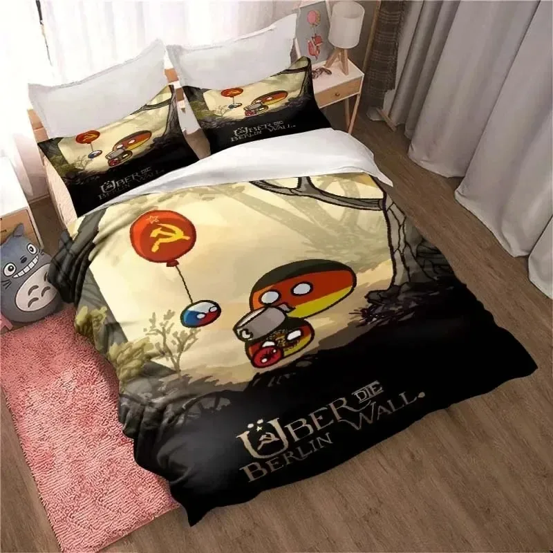 

New Countryball Polandballs Bedding Set Bedroom Soft Modern Bedspreads Comefortable Kids Duvet Cover Quilt Cover And Pillowcase