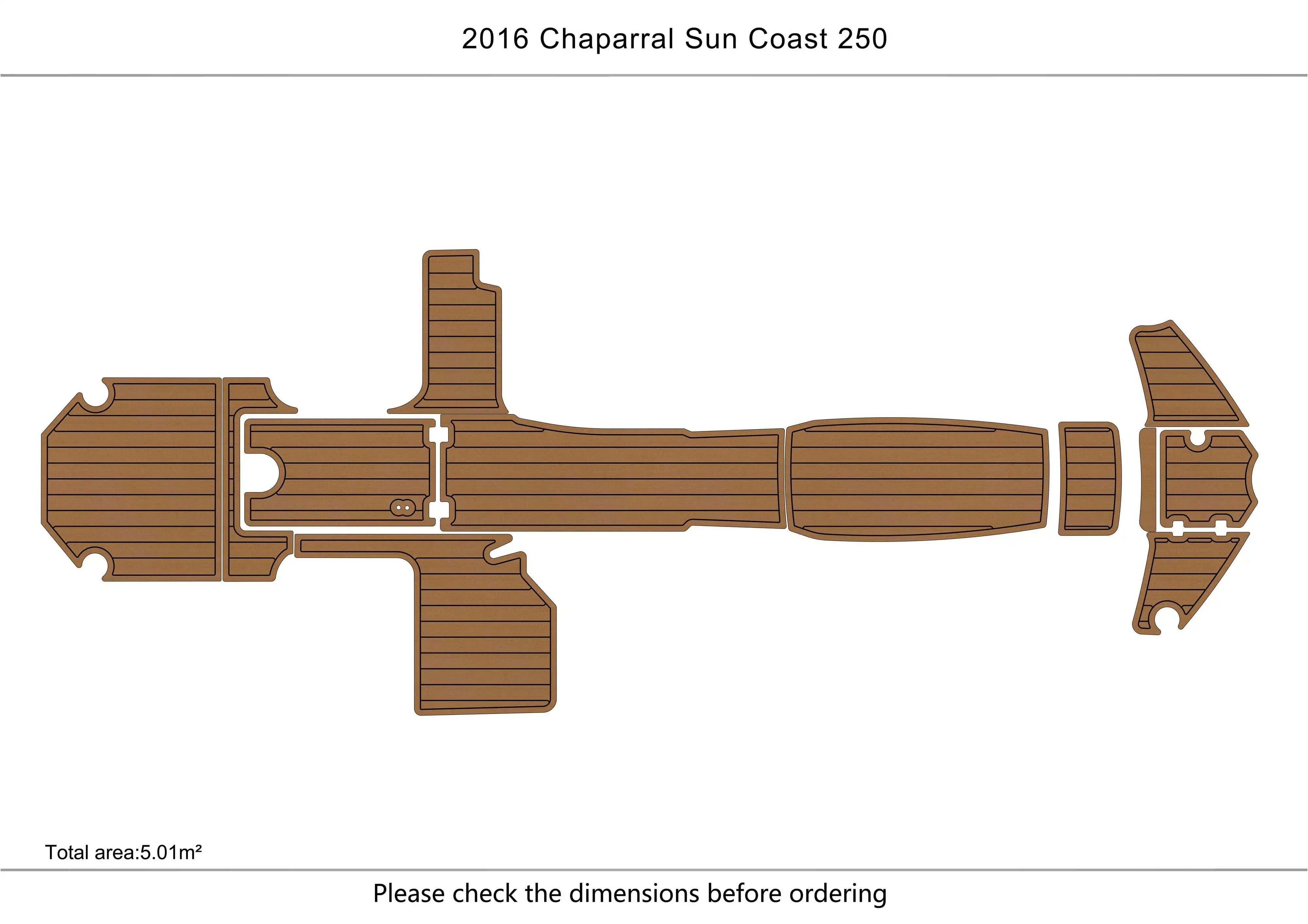 

2016 Chaparral Sun Coast 250 B Cockpit platform 1/4" 6mm EVA fAUX carpet Water Ski Yacht Fishing Boat Non-slip mat floor