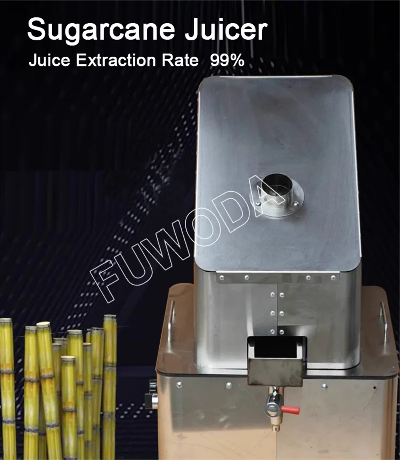 3 Rollers Commercial Beverage Press Machine Juicer Electric Sugar Cane Juicer Sugarcane Squeezing Machine