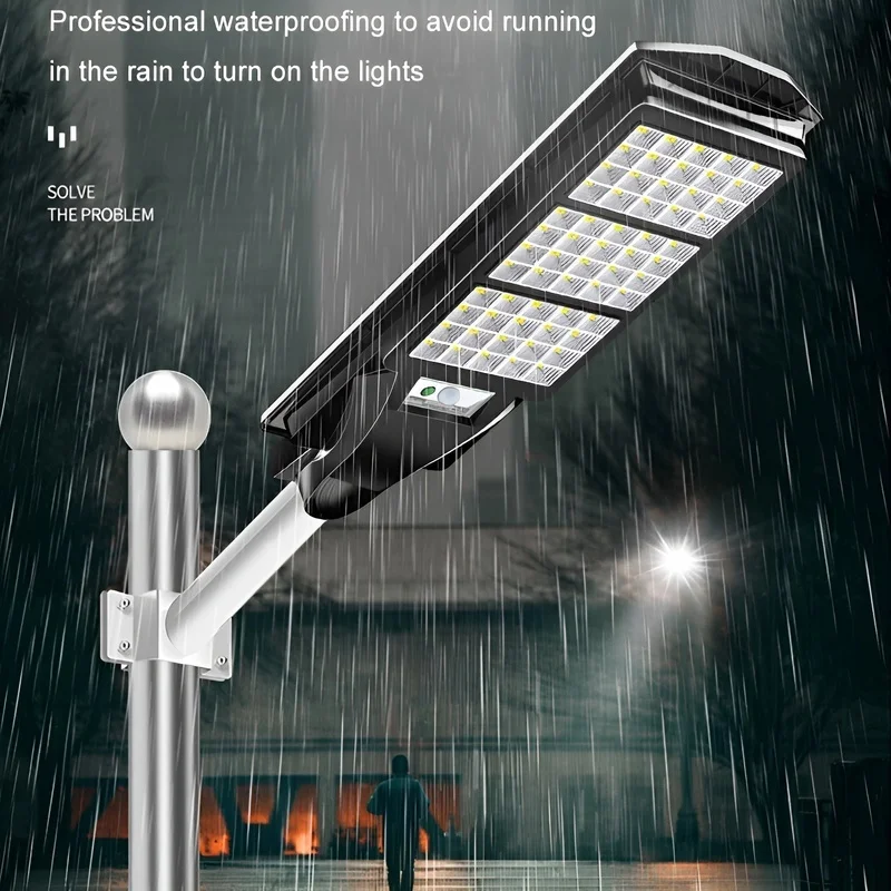 

[Автоматическая зарядка во время освещения в ночное время] Солнечный уличный фонарь с управлением водонепроницаемым домашним освещением на стене человеческого тела