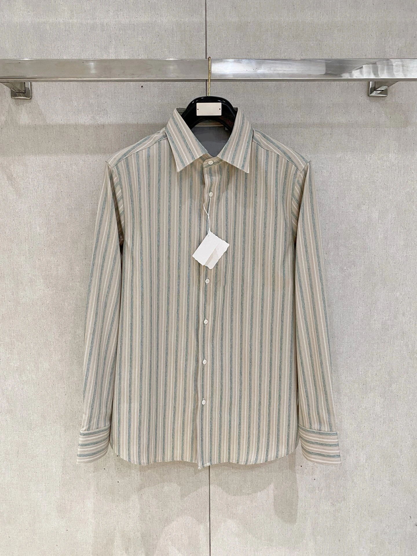 

ntleman BC Edition, повседневная мужская хлопковая смесь в полоску с воротником irt Faion Urban Sle Long Sve, дышащая, удобная