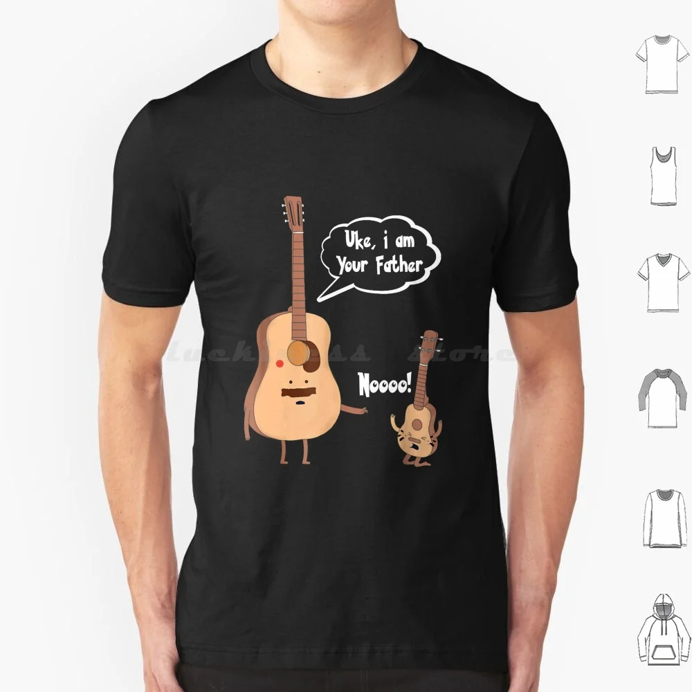 Uke I Am Your Father T ukelele guitarra música camiseta algodón hombres mujeres DIY estampado divertido guitarrista guitarrista cumpleaños Navidad