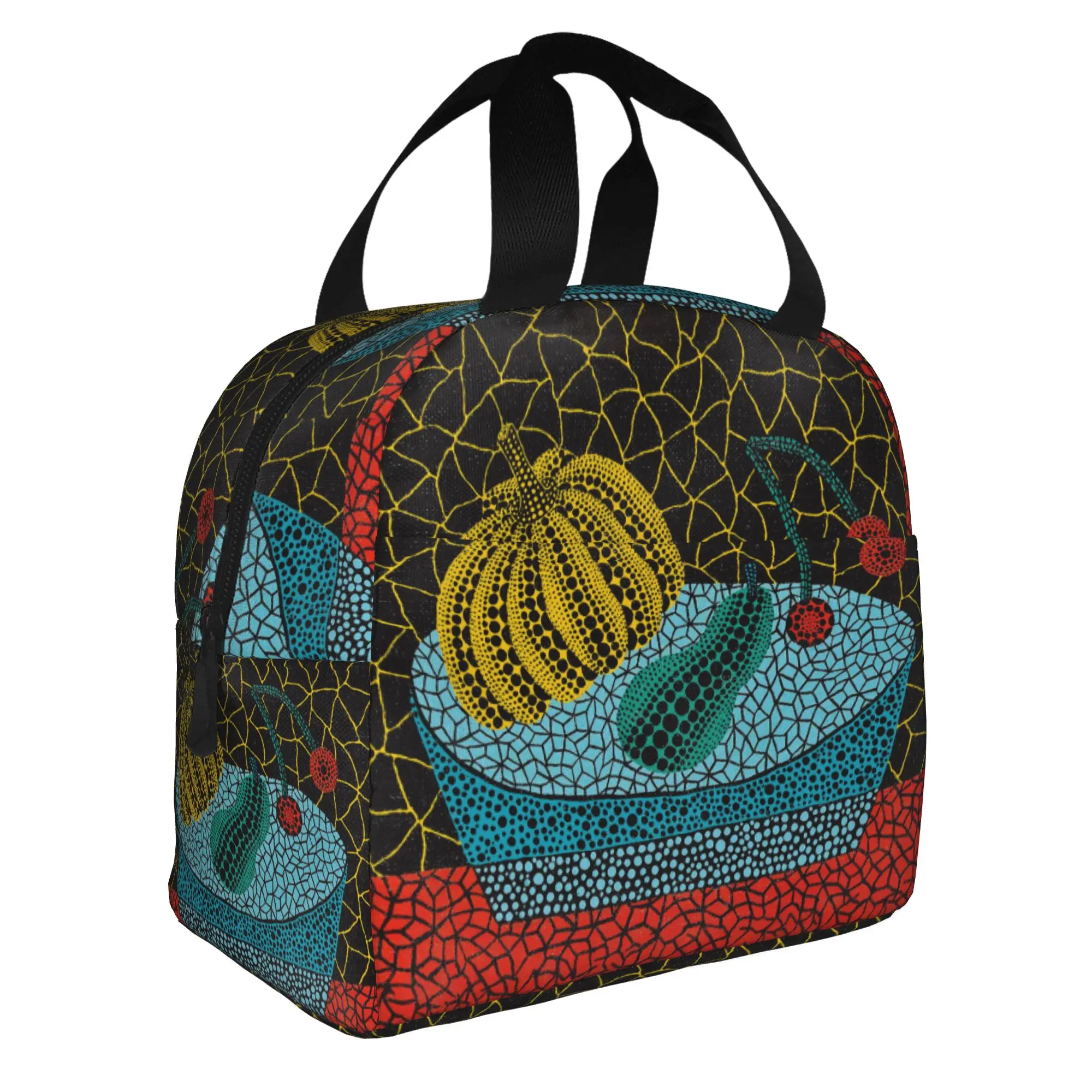 Yayoi Kusama Abstract Art Thermal Insulated Lunch Bags Women  Resuable Lunch Container for School  Multifunction Food Box