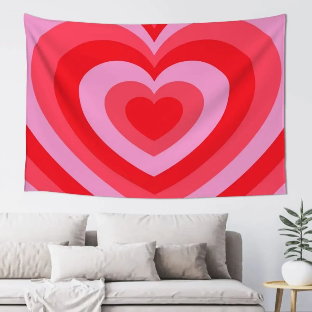 

Pink Heart Spiral Tapestry Room Decoration Korean Style Room Ornaments Funny Tapestry