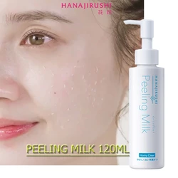 HANAJIRUSHI Facial Body Exfoliator Cream 120ml Peeling Milk Emulsion Scrub Polish Skin Remove Dead Skin Cell Horny Moisture Skin