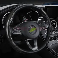 Carbon Fiber Material Steering Wheel Cover for MG ZS EV GT EHS RX5 MG4 MULAN MG5 MARVEL R MG6 Car Accessories Clip-on