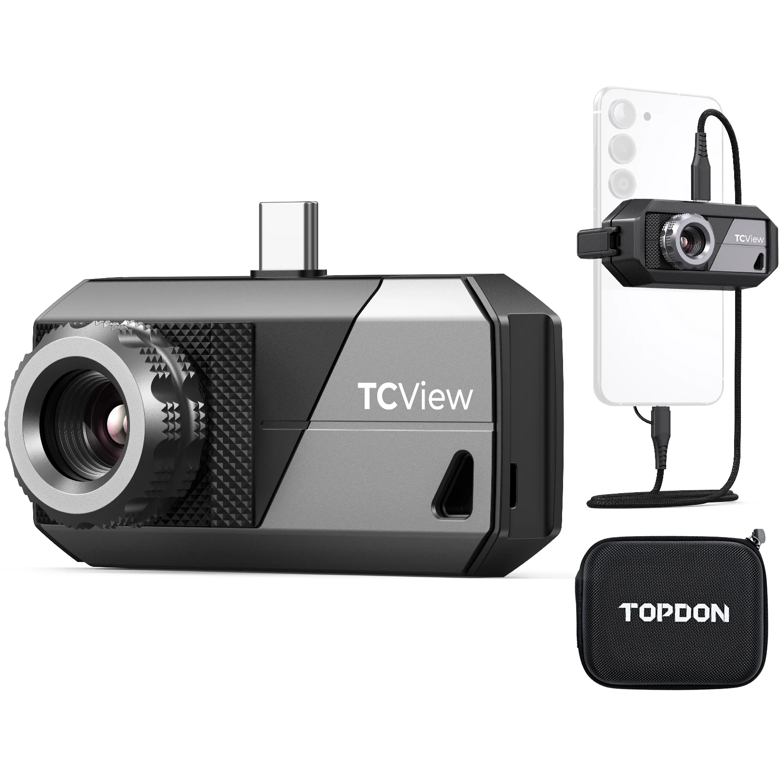 9mm Adjustable Focus Thermal Camera Mobile Heat Night Vision 256x192 Pixels Infrared Sensor Imaging Camera for Smartphone