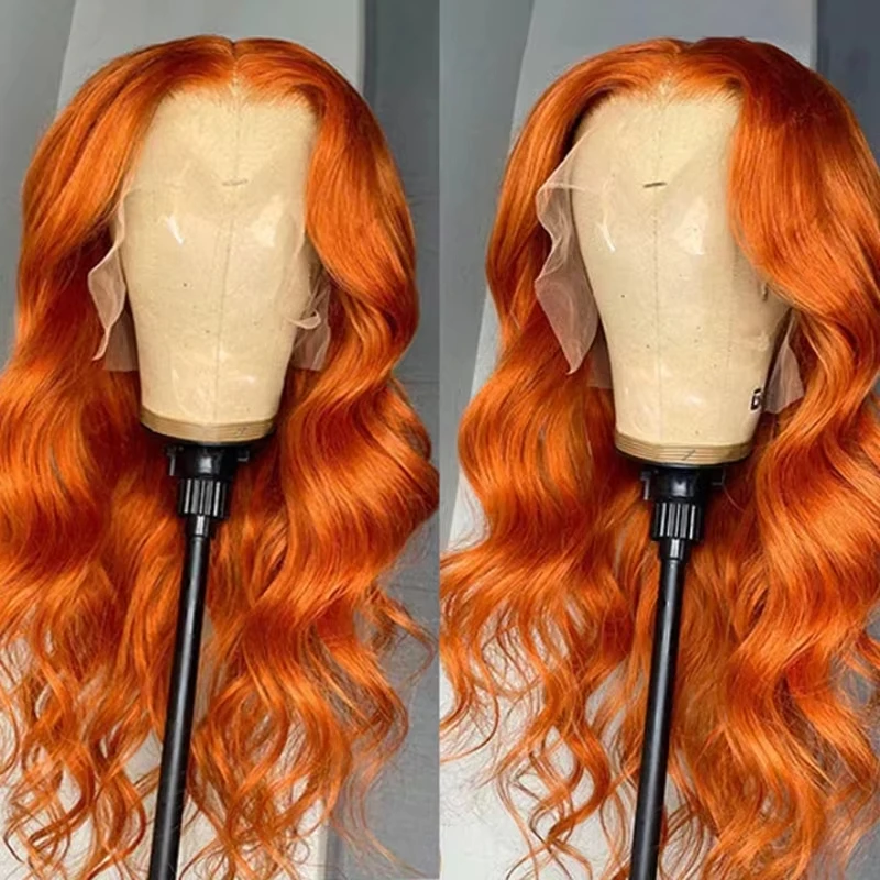 Varlea 13x4 Lace Frontal Body Wave Lace Front Wig 13x6 Loose Body Wave 350 Orange Ginger Human Hair Wig Colored Brazilian Hair