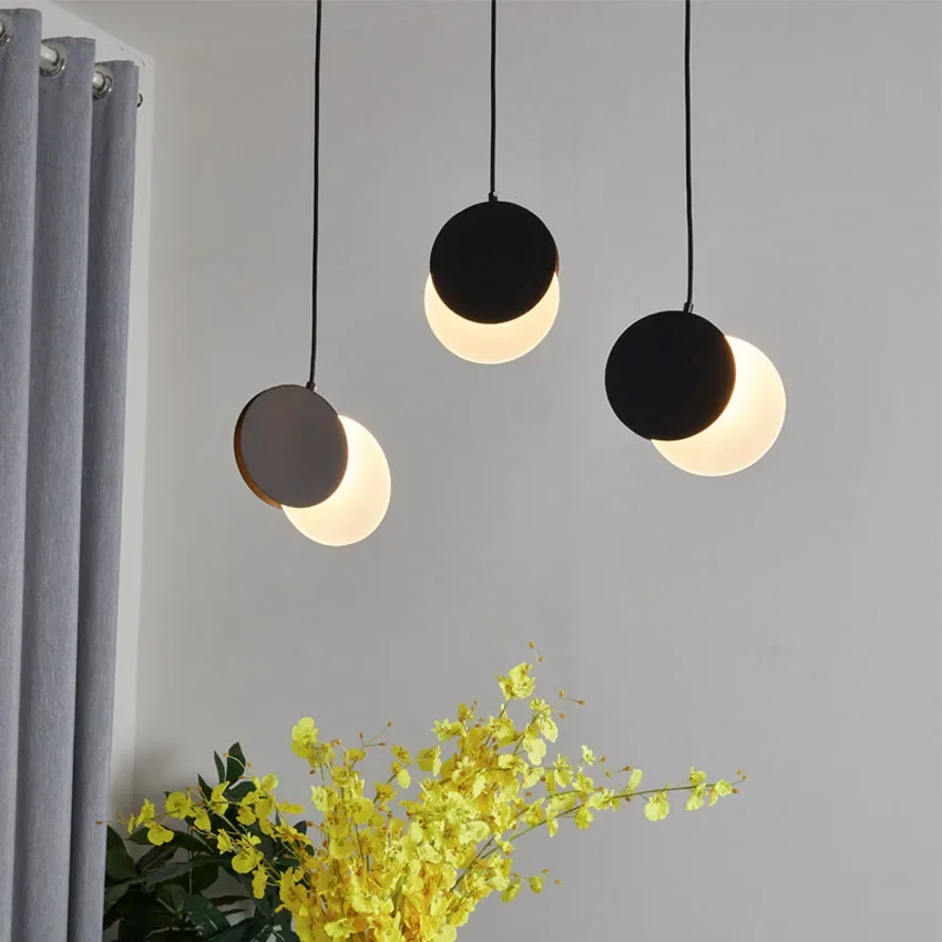 2025 Postmodern LED Pendant Light Round Eclipse Pendant Lamp Cafe Bar Loft Hanging Lamp Living Room Lamp Bedroom Decor Light Fix