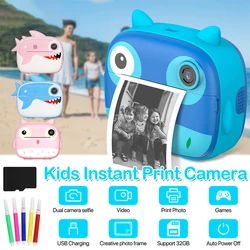 Children 1080P HD Digital Camera Toys Instant Print for Kids Thermal Print Camera Instant Print Photo Video With 32G Memory Card