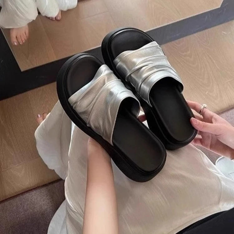 Mode Neue Damen Hausschuhe Minimal Offene spitze Rutschfeste Dicke Sohlen Schuhe Lässige Leichte Strand Damen Sandalen