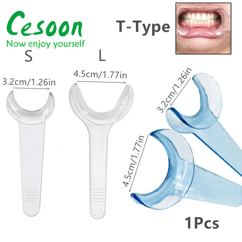 2Pcs Transparent Dental Double headed T-Shape Intraoral Cheek Lip Retractor Orthodontic Opener Teeth Mouth Expanders Dentist