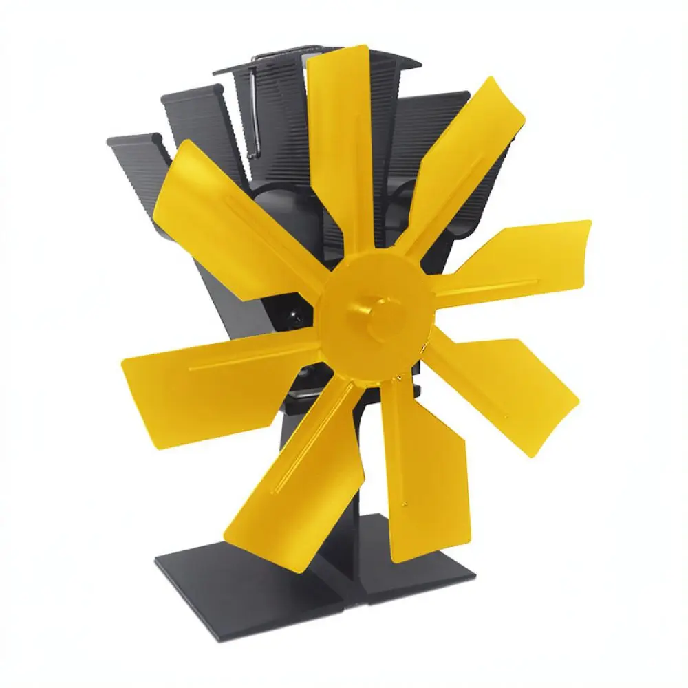 Efficient Thermal Power Stove Fan 8 Leaves Quiet Operation Fireplace Blower For Log Wood Pellet Burner Winter Warmth