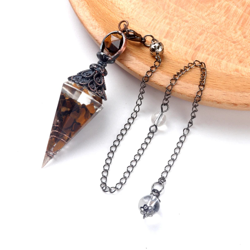 Natürliche Stein Geist Pendel Anhänger Gitter Kette Energie Glück Geheimnisvolle Reiki Harz Für Schmuck Machen Zubehör Halsketten