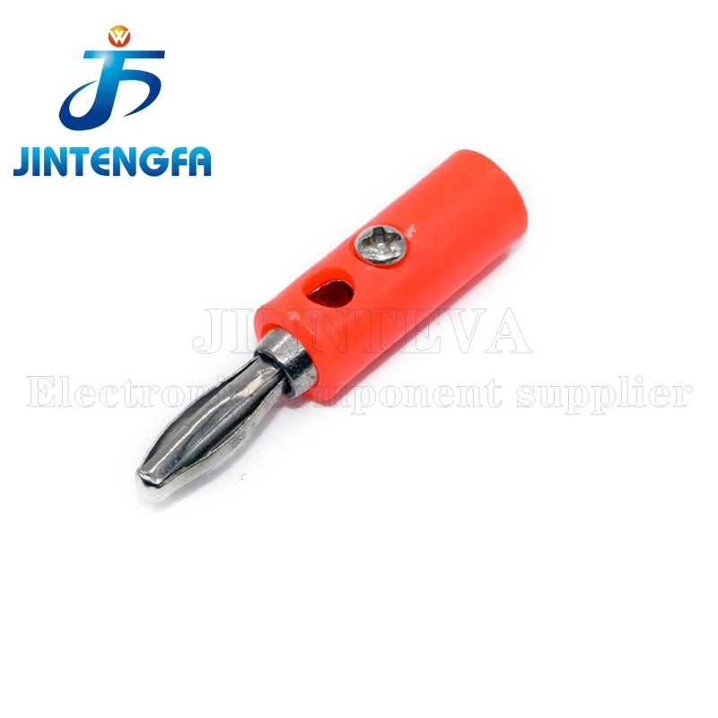 10PCS 4mm Black & Red Wire Audio Speaker Cable Banana Plug Connectors Adapter Binding Post Female Male Socket DIY Connector