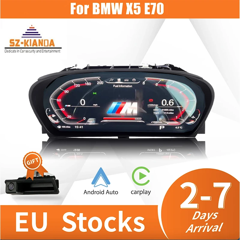 

2024 Latest 12.3'' Original Digital LCD Dashboard For BMW X5 E70 CCC CIC Cluster instrument Cockpit speedometer