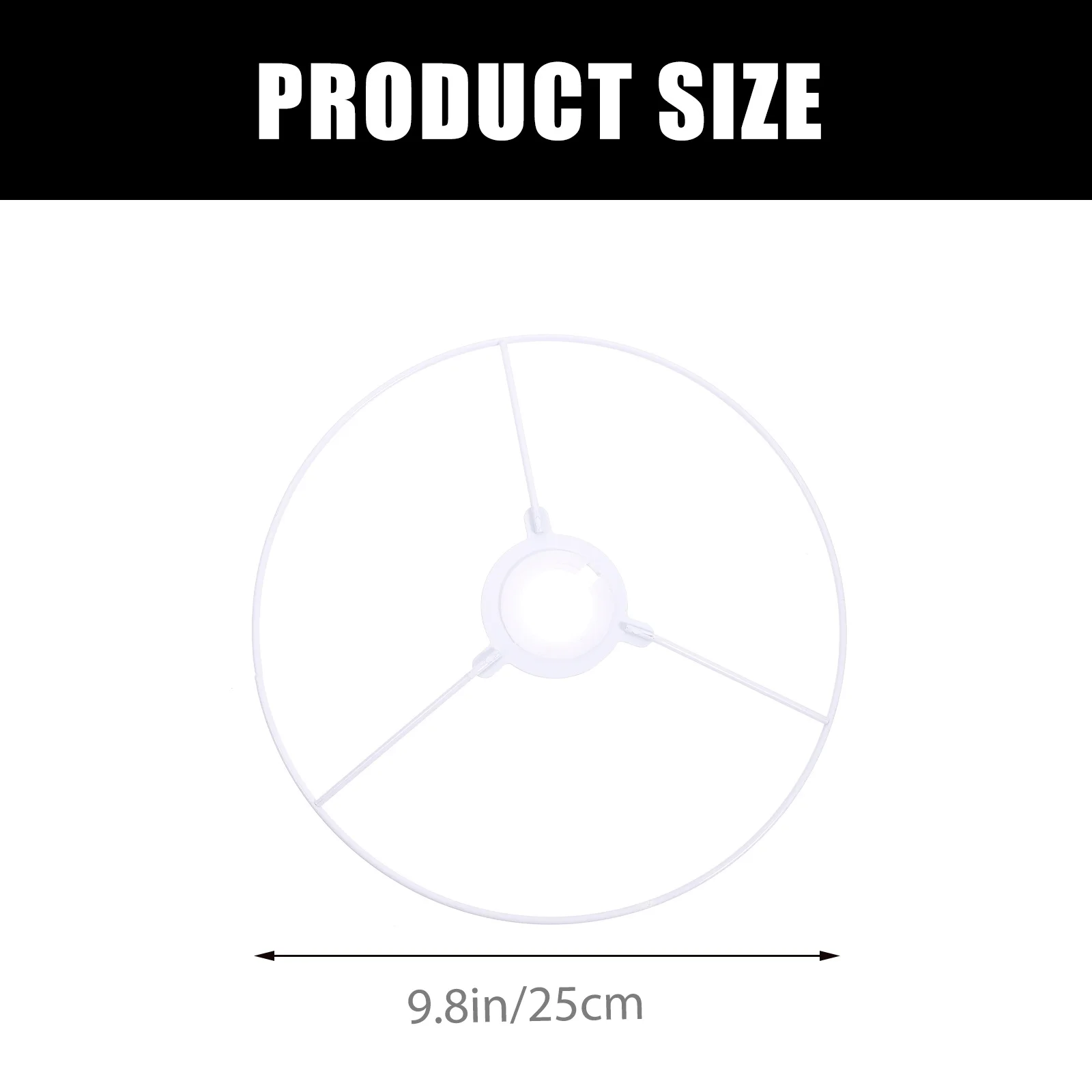 1Set Lampshade Frame 25cm Metal Ring Vintage DIY Drum Lamp Shade Holder for Modern Retro Lighting Lampshade Frames