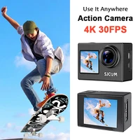 SJCAM SJ4000 Cámara de acción 4K de doble pantalla 30M impermeable Anti-vibración HD cámaras de vídeo de acción deportiva casco de bicicleta de motocicleta