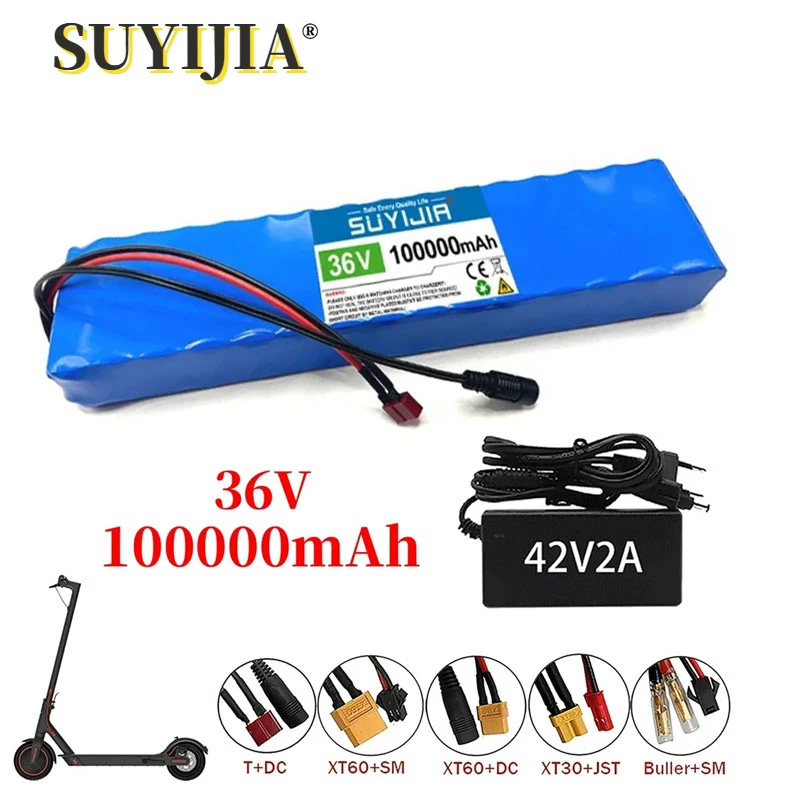 

10S3P 18650 Rechargeable Lithium Battery Pack 36V 100Ah Large Capacity Power Battery Electric Bicycle Scooter Built-in BMS 1000W