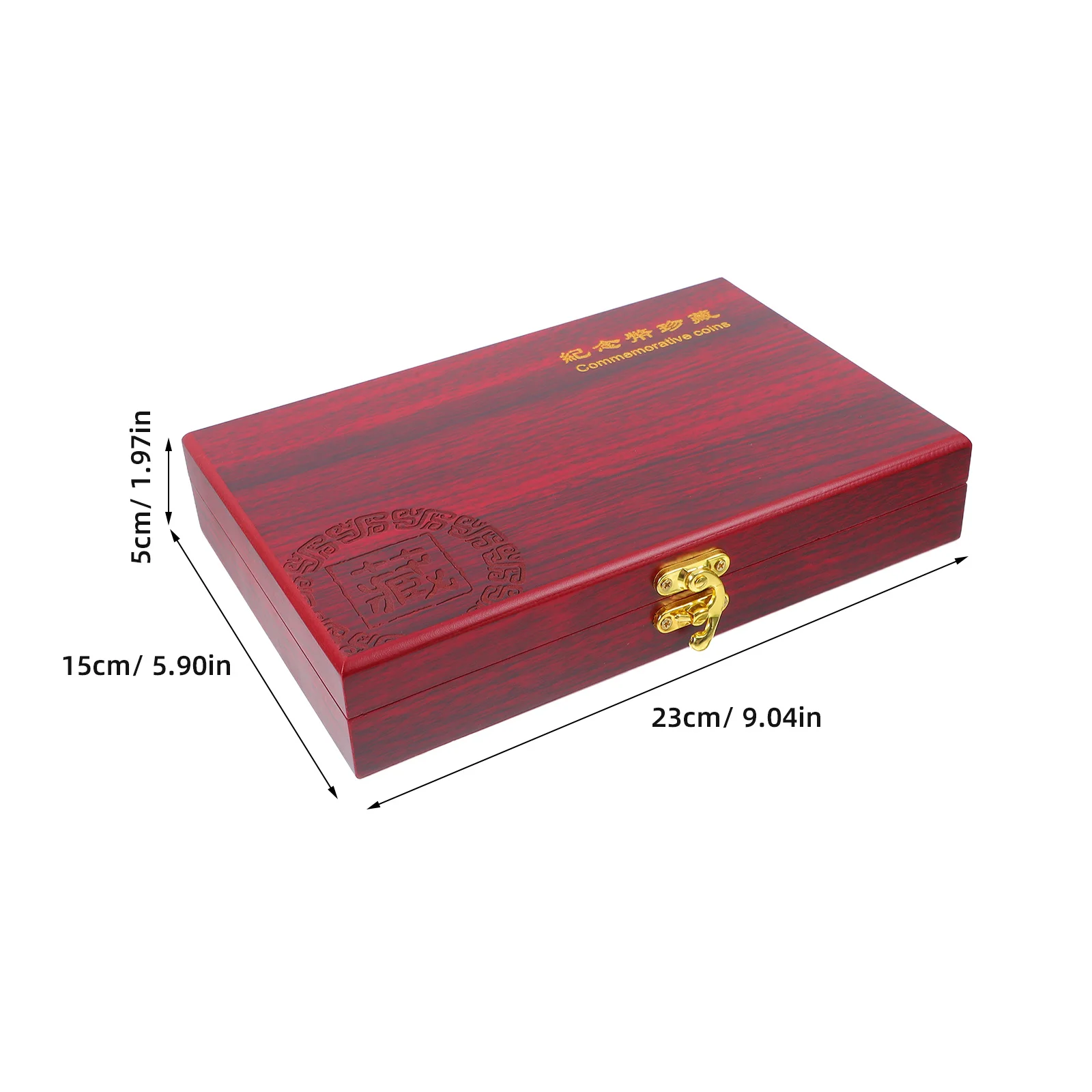 1Pcs Wooden Coin Box Compact Lacquer Finish Secure Buckle Closure for Coin Storage Collector Display Case Multifunction Use