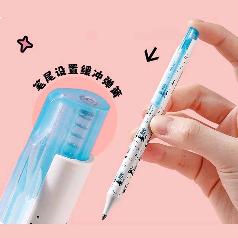 أقلام جل شنايدر الألمانية Fave سلسة سريعة الجفاف G2 عبوة قلم أسود نمط الحيوان 0.5 مللي متر أدوات مكتبية للمدرسة اللطيفة