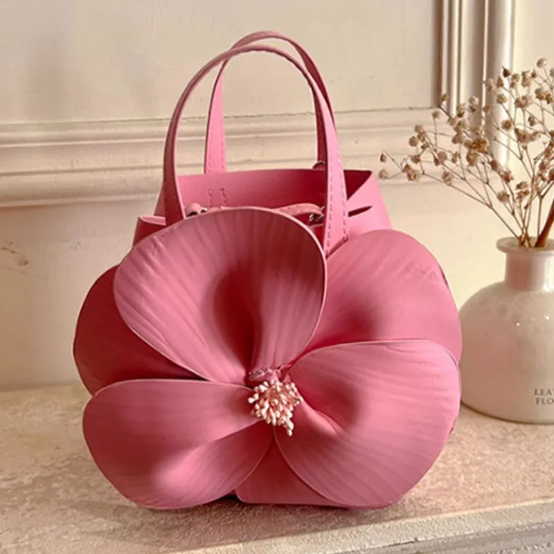 Design Flower Clutches Bag 2024 New Elegant Women Handbag Party Evening Shoulder Bag Wedding Purse Girls Small Totes