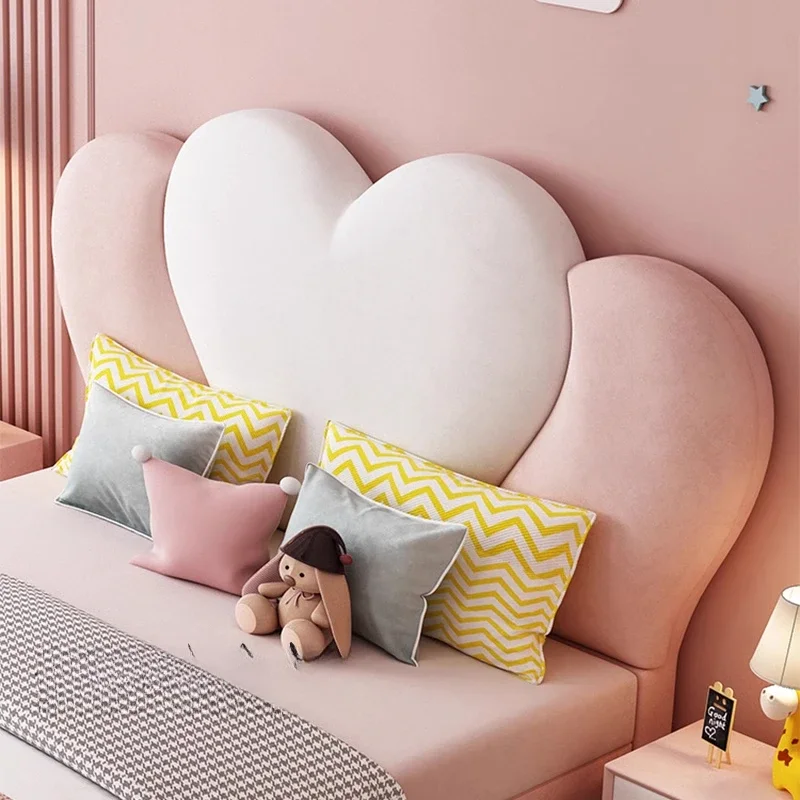 Princess bed pink girl heart headboard bedroom girl Internet celebrity  girl fantasy castle children