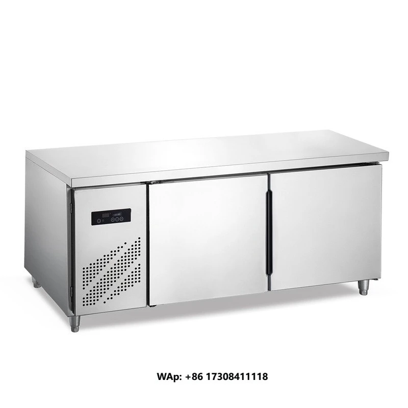 Hot Sale Commercial Stainless Steel Kitchen Under Counter Workbench Table Freezer Refrigerator Worktable Fridge With Back Space