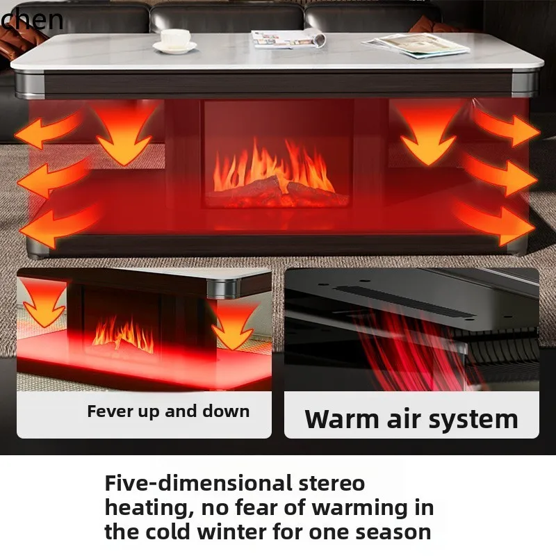 HXL رفع طاولة شاي النار قطعة واحدة طاولة التدفئة الكهربائية المنزلية التدفئة غرفة المعيشة فرن كهربائي #4