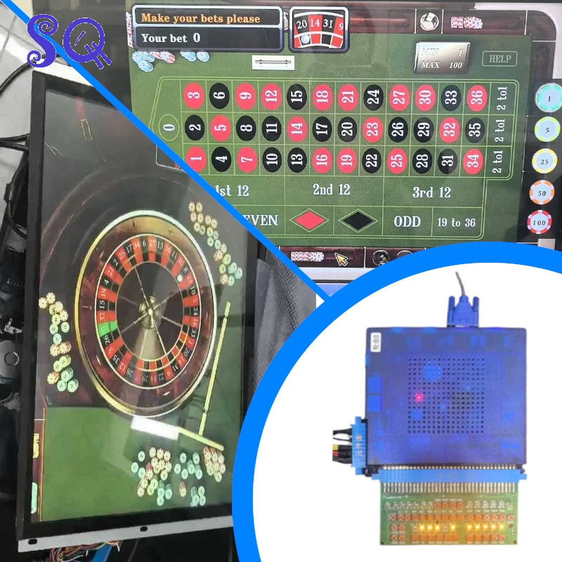 

Arcade Russian Roulette Game Mother Board Kit Touch/Buttons Dual Screen Out DIY Online Coin Operated Entertainment Arcade Cabine
