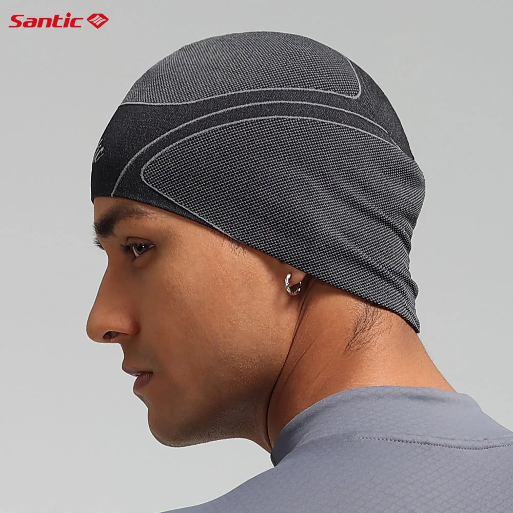 Santic Cycling Cap Men\'s Winter Knitted Outdoor Sports Hats Professional Bicycle Equipment Quality Seamless Mtb Road Riding Caps