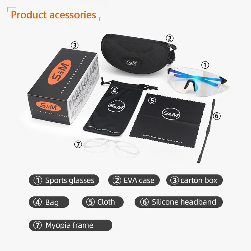 S&M Sport Cycling Sunglasses Polarized Woman Glasses Outdoor MTB Glasses Bike Bicycle Eyewear Bike Goggles S201