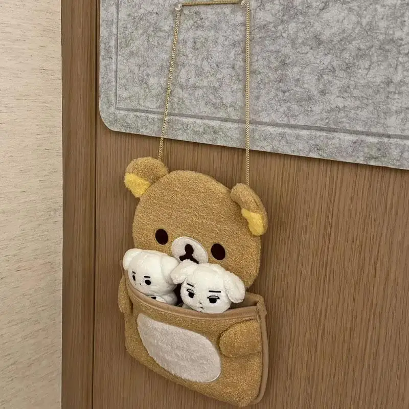 2024 Kawaii śliczne Rilakkuma wisząca torba na ścianę różne torby do przechowywania pokój dekoracja kreskówkowa prezenty urodzinowe prezenty dla