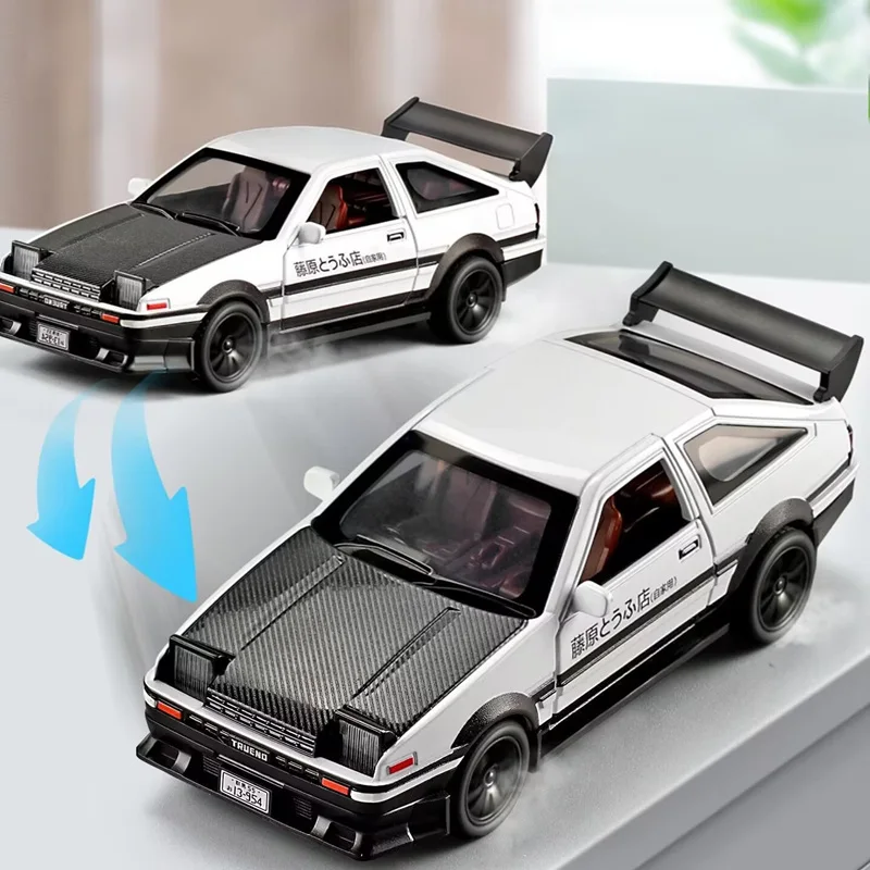 

1:32 Drift Version INITIAL D AE86 Alloy Sports Car Model Diecasts Metal Racing Car Vehicles Model Sound and Light Kids Toys Gift