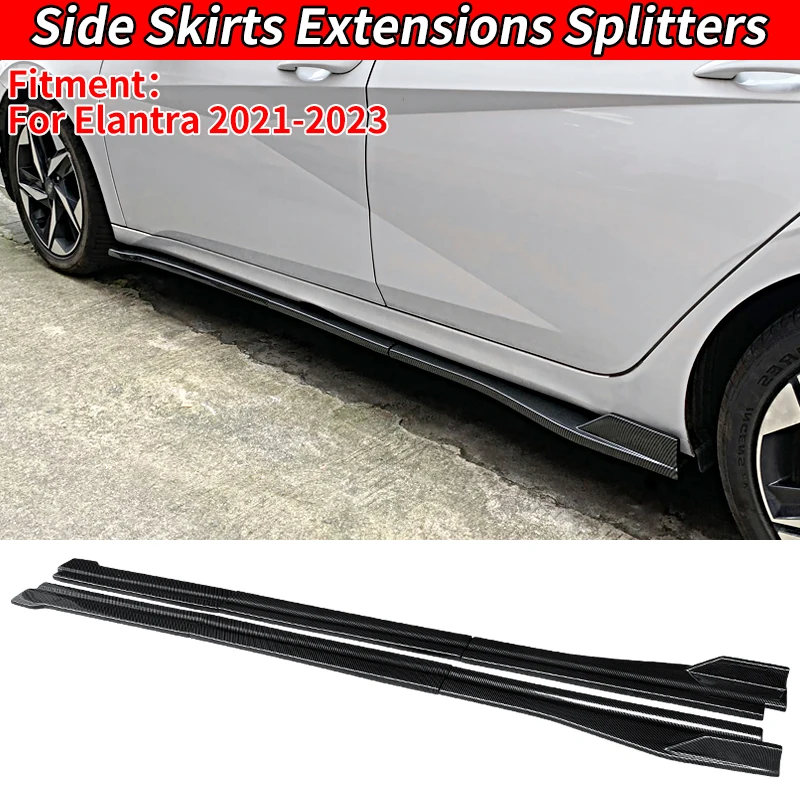 

For Hyundai Elantra 2021-2023 Car Side Skirts Accessories Extensions Splitters Rocker Kit Winglet Wing Lip Bumper Diffuser Panel