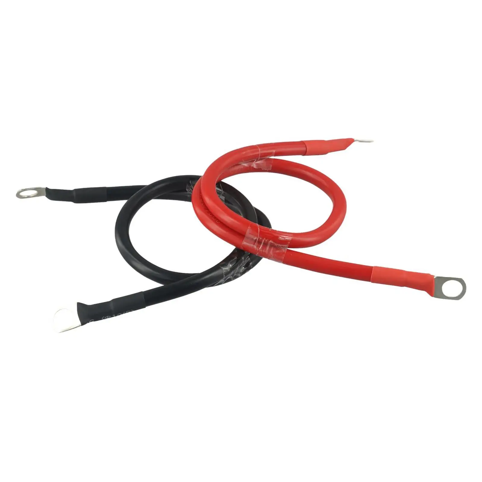 12V 50cm Battery Cables Set 16mm² 5AWG With M8 Eyelets & Clamps Copper Wires For Car, Boat & Solar Power Systems Connector Cable