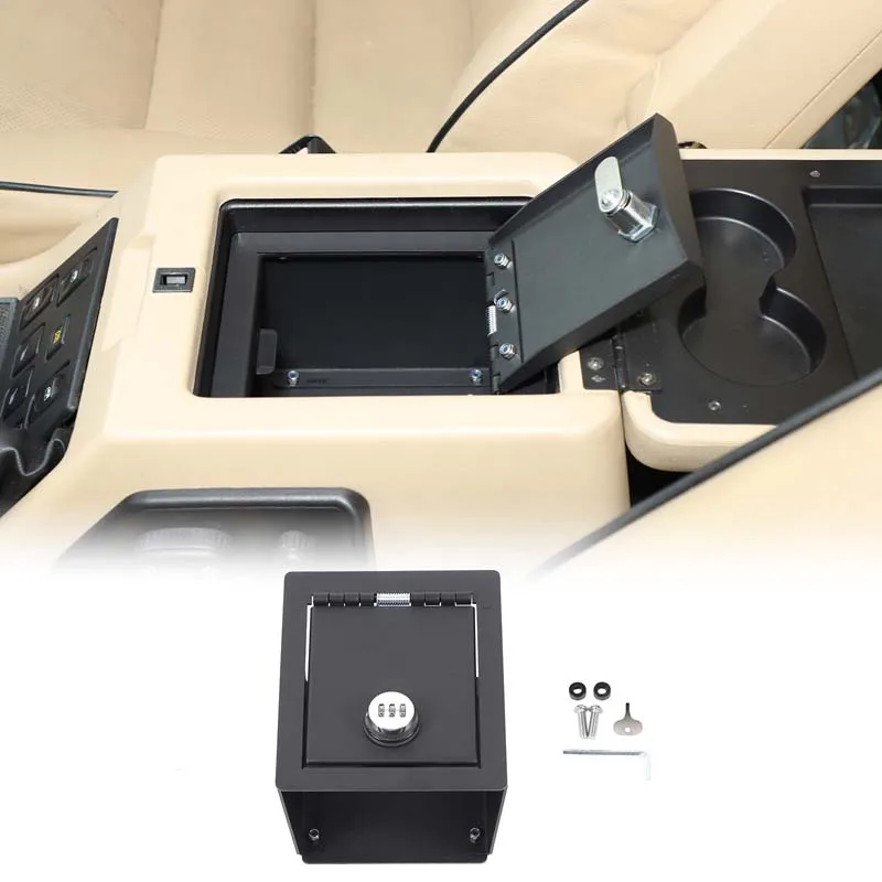 Center Console Storage Box for Land Rover Discovery 2 1998-2003 Car Armrest Safe Password Lock Organizer Box Accessories