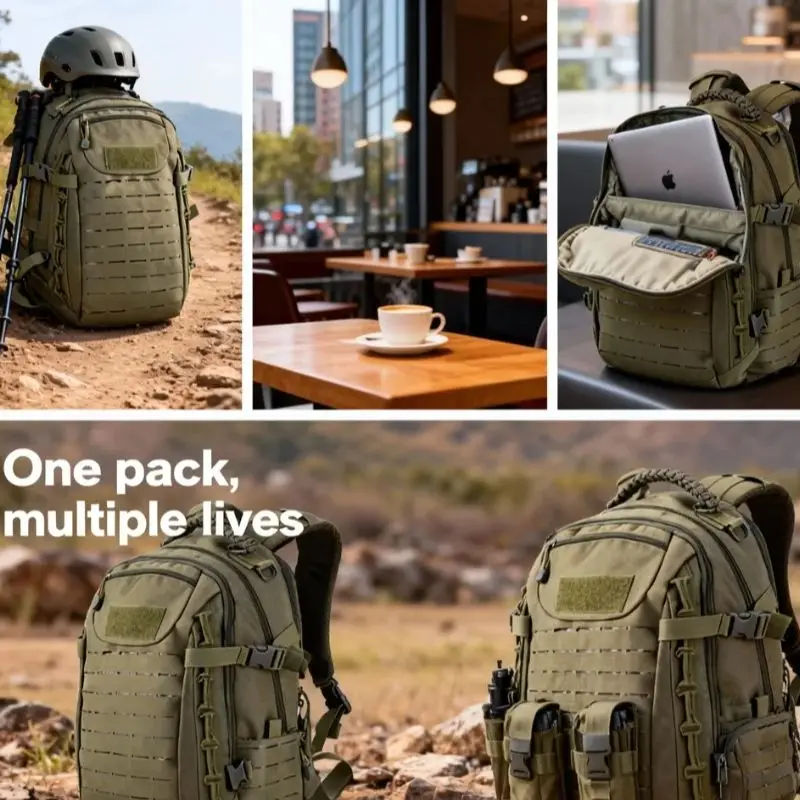 Mochila táctica impermeable MOLLE para montañismo y senderismo - imagen 5