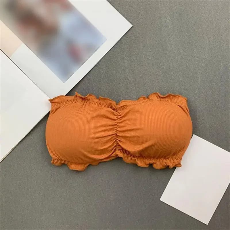 New Intimate Strapless Bustier Bandeau Breathable Wrapped Chest Sports Bra Women Fitness Bra Underwear Yoga Bra Sportswear