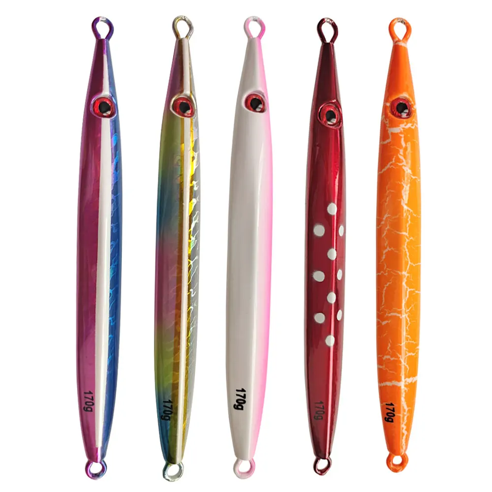 Balleo/1 stücke Tiefsee Metall Jig Leuchtende blei fisch Angeln Locken Salzwasser künstliche köder Tackle 100g 130g 150g 170g 200g