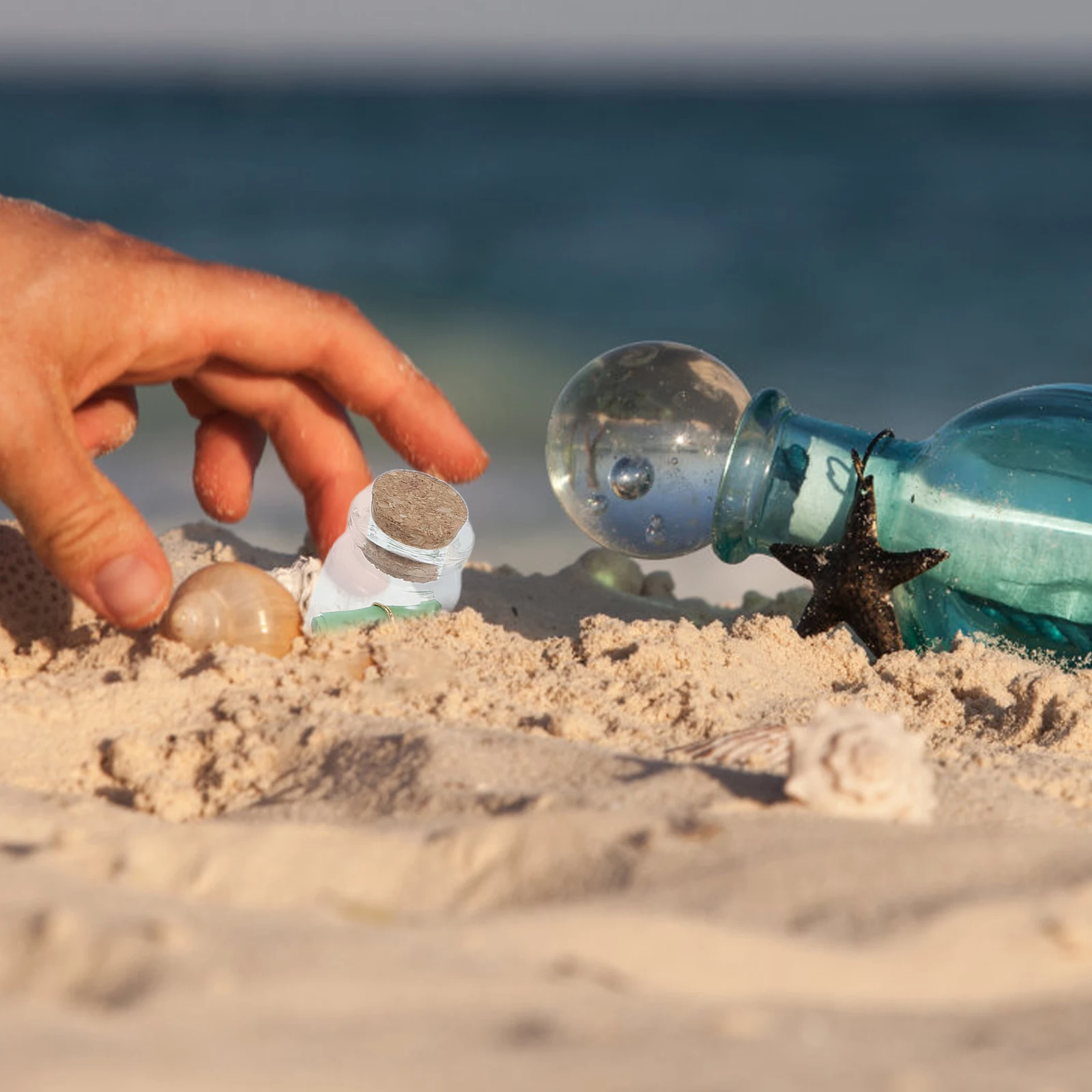 

24Pcs Mini Cork Drift Bottles Small Glass Jars Lid Empty Tiny Vials for DIY Crafts Wish Spell Decoration Keepsake Party Favor