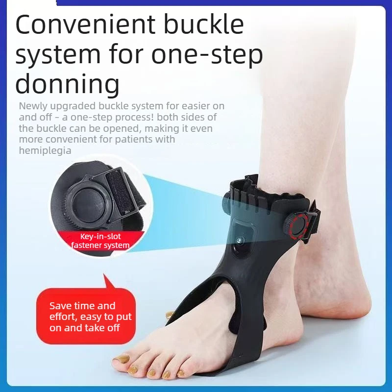 Comfortable & Safe Drop Foot Brace AFO Ankle Strap Support for Stroke Hemiplegia Walking Non-Airbag Style
