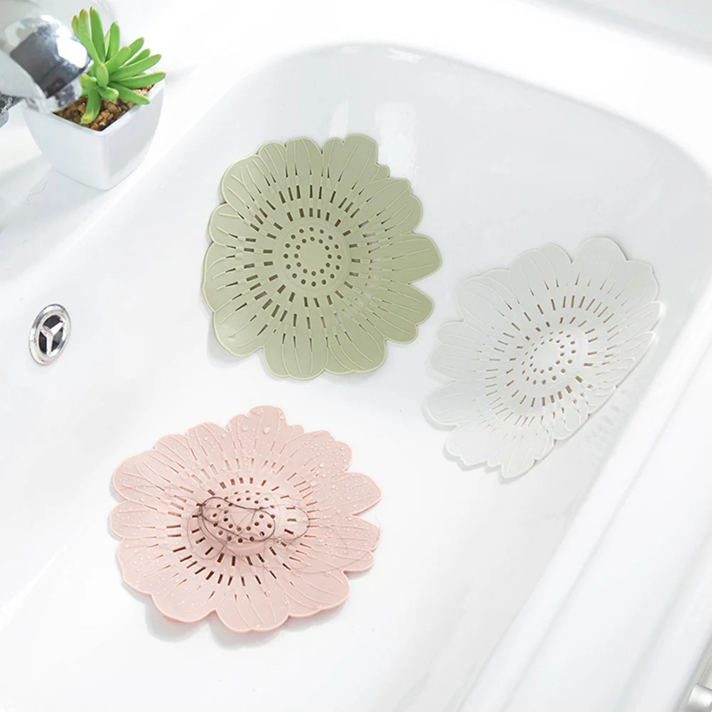 

Anti-Clogging Sewer Colander Silicone Drain Filter Green 50°C Heat Resistant Hair Catcher For Kitchen Bathroom Sink