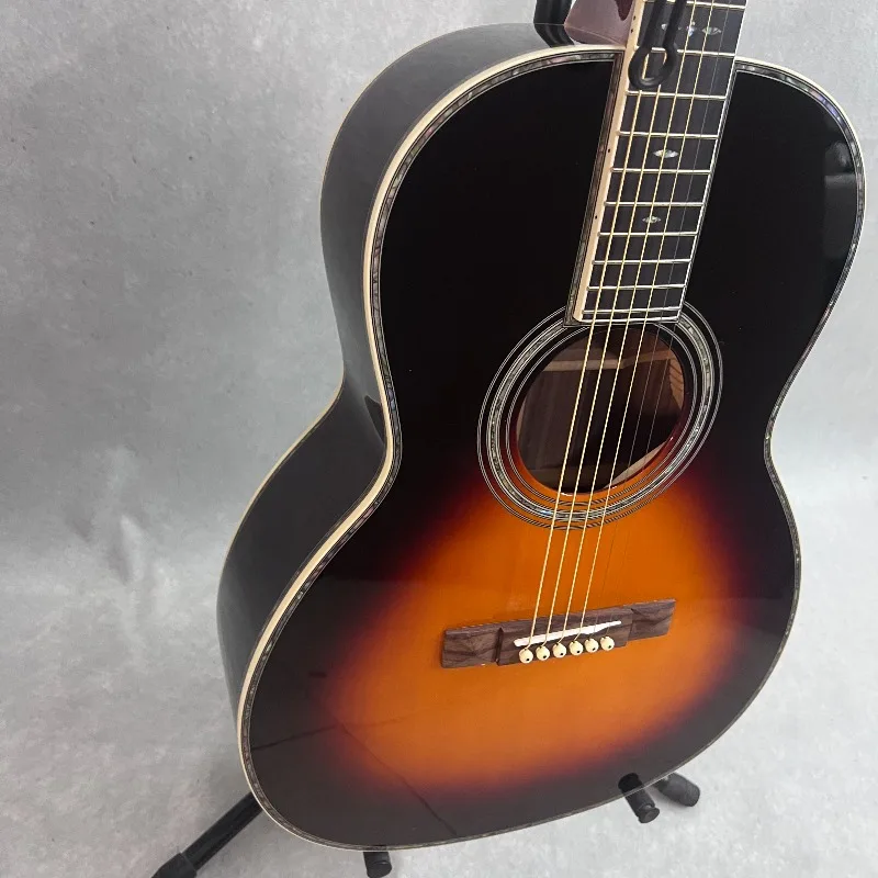 00042VS Vintage Style Acoustic Guitar Spruce Panel and Rosewood Backboard 000 Bucket Can Add Pickup, 2022 Abalone Inlay