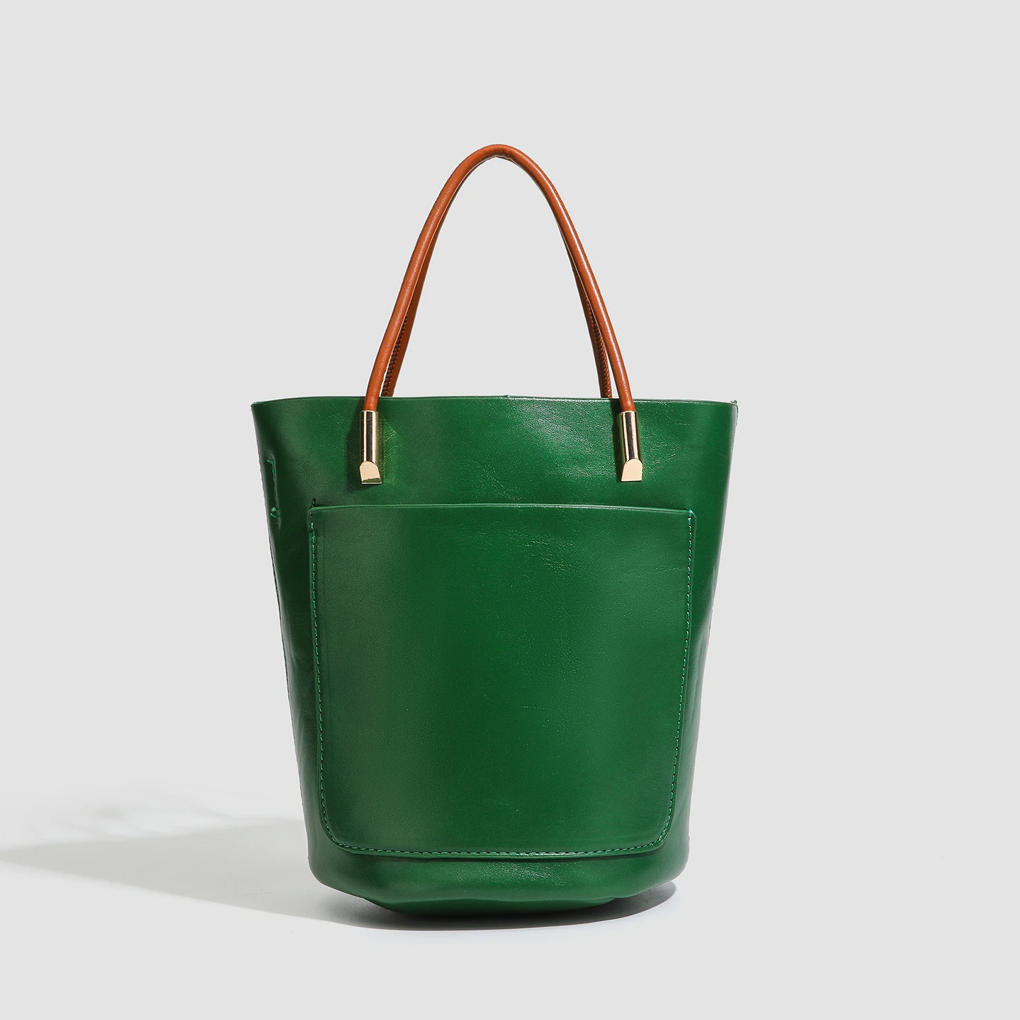 2025 خريف جديد بولي PU جلد ناعم المرأة حقيبة يد عالية الجودة اليابان Sle بلون عادية ريترو تصميم دلو حقيبة حقيبة كروسبودي