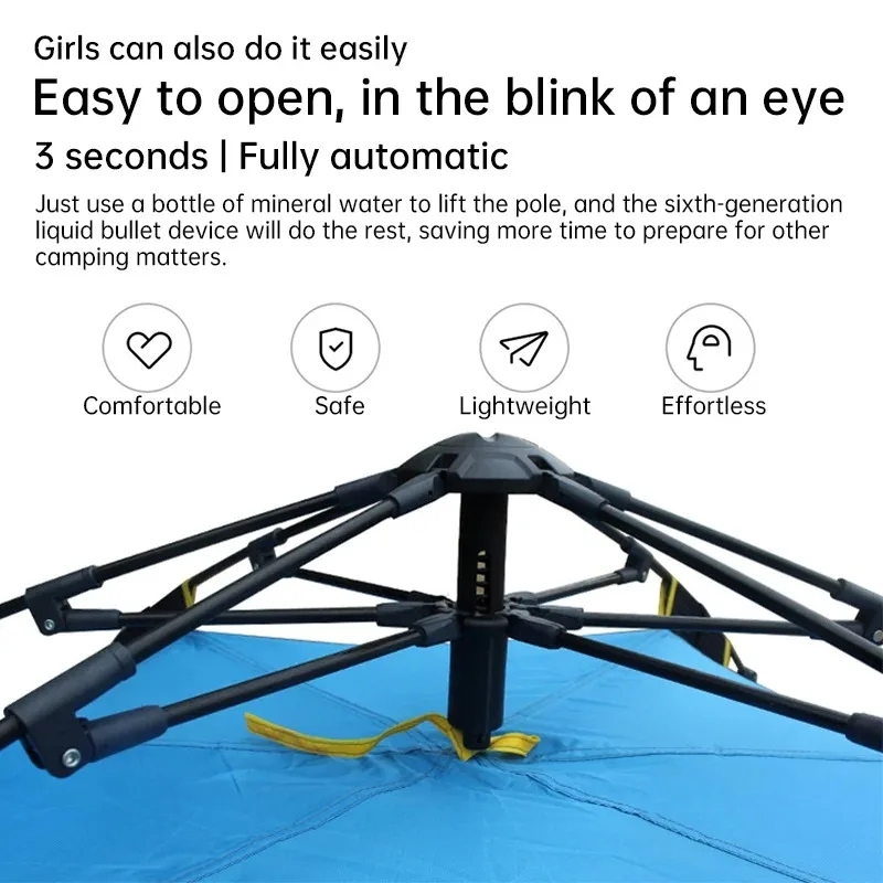 2-4 Person Camping Tent,Automatic Quick Opening Tent,Outdoor Folding Tent,Rain Proof Sun Proof Portable Home Tents.