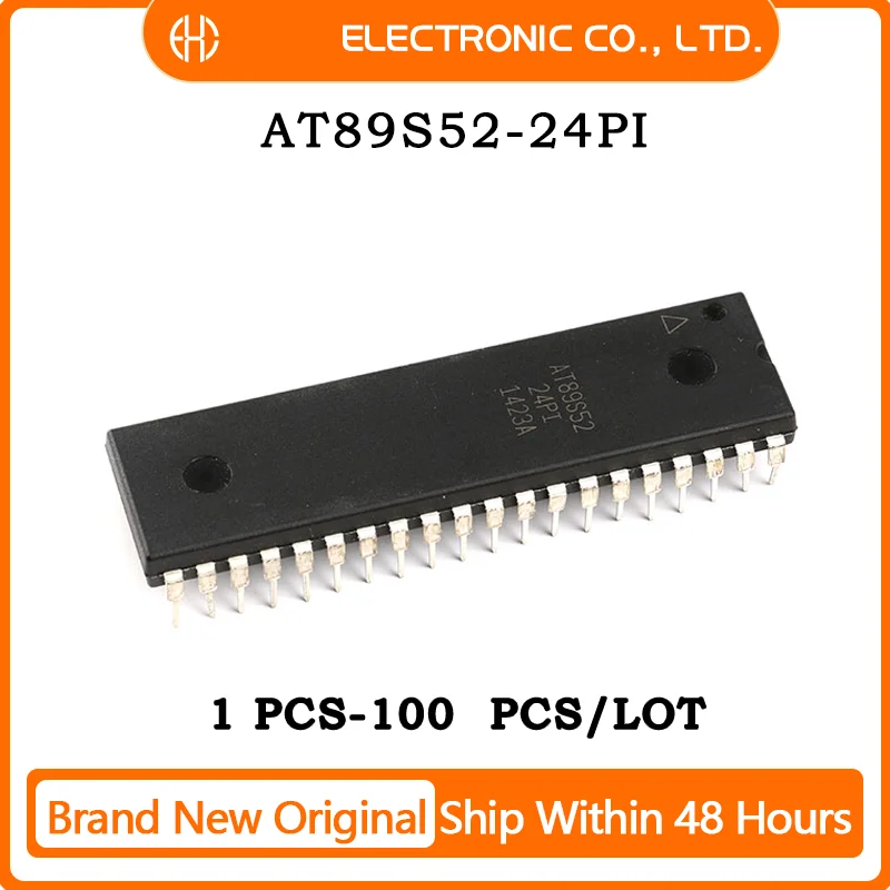 1PCS/10PCS/50PCS/100PCS AT89S52-24PI IC MCU 8BIT 8KB FLASH 40DIP Brand New Original IC Chip