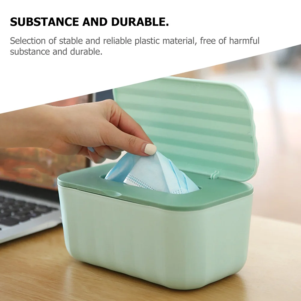 

Multifunctional Tissue Box White Color Holder Wet Wipes Cover Plastic Bathroom Office Living Room Desktop Decorations Storage
